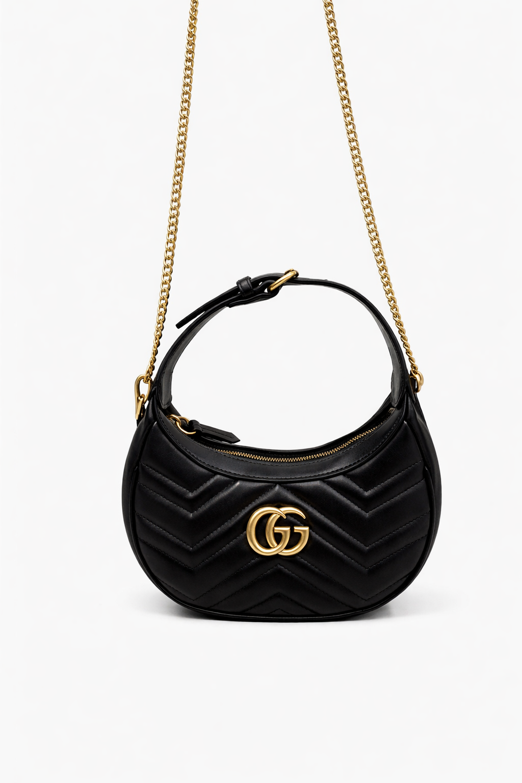Gucci GG Marmont Half Moon Shaped Bag