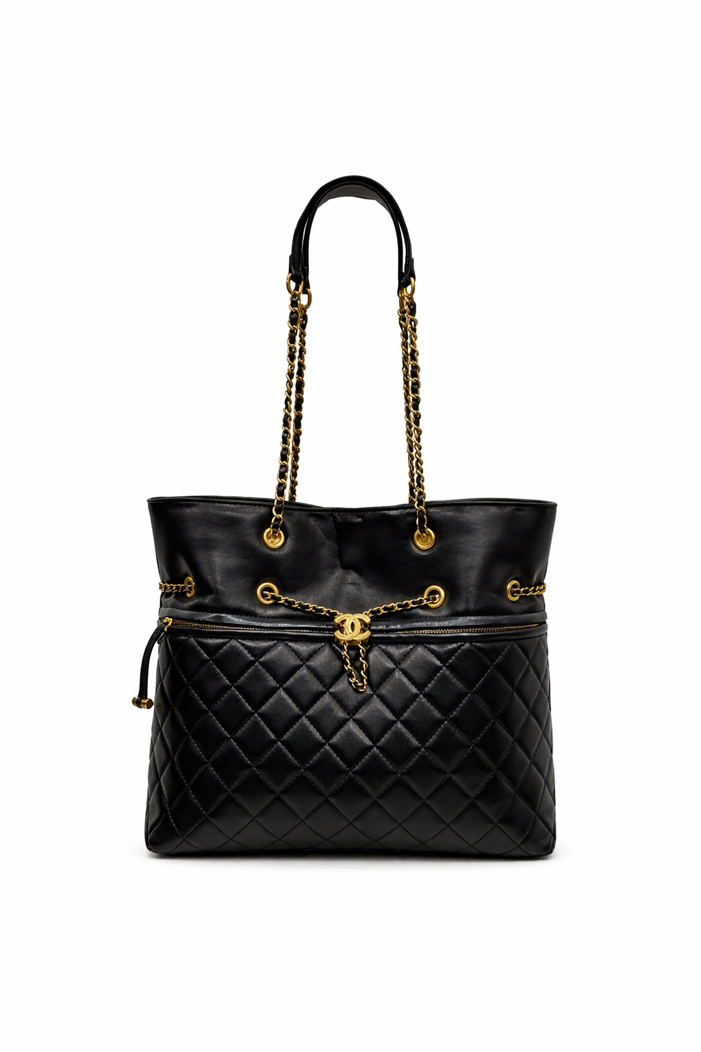 Chanel CC Drawstring Chain Tote