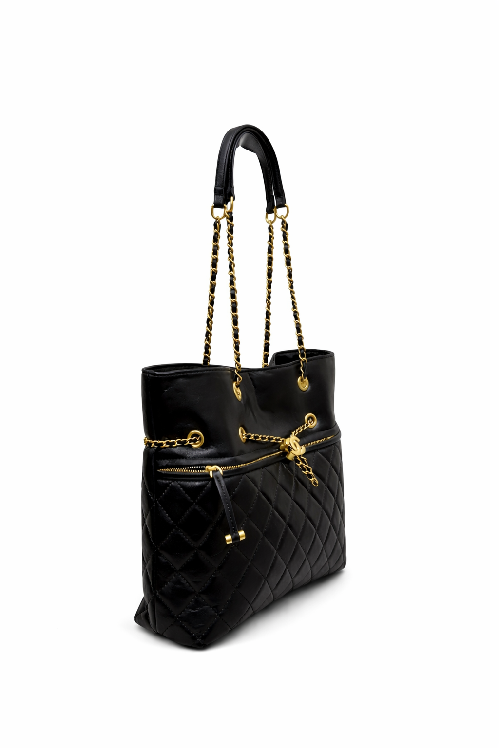 Chanel CC Drawstring Chain Tote