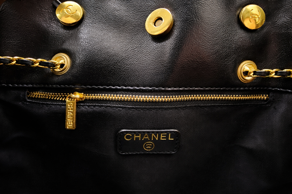Chanel CC Drawstring Chain Tote