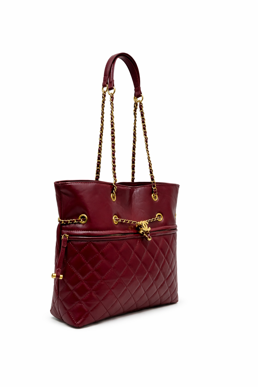 Chanel CC Drawstring Chain Tote