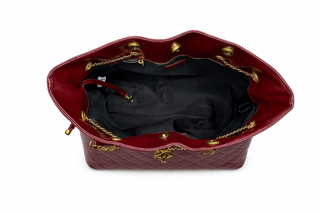 Chanel CC Drawstring Chain Tote