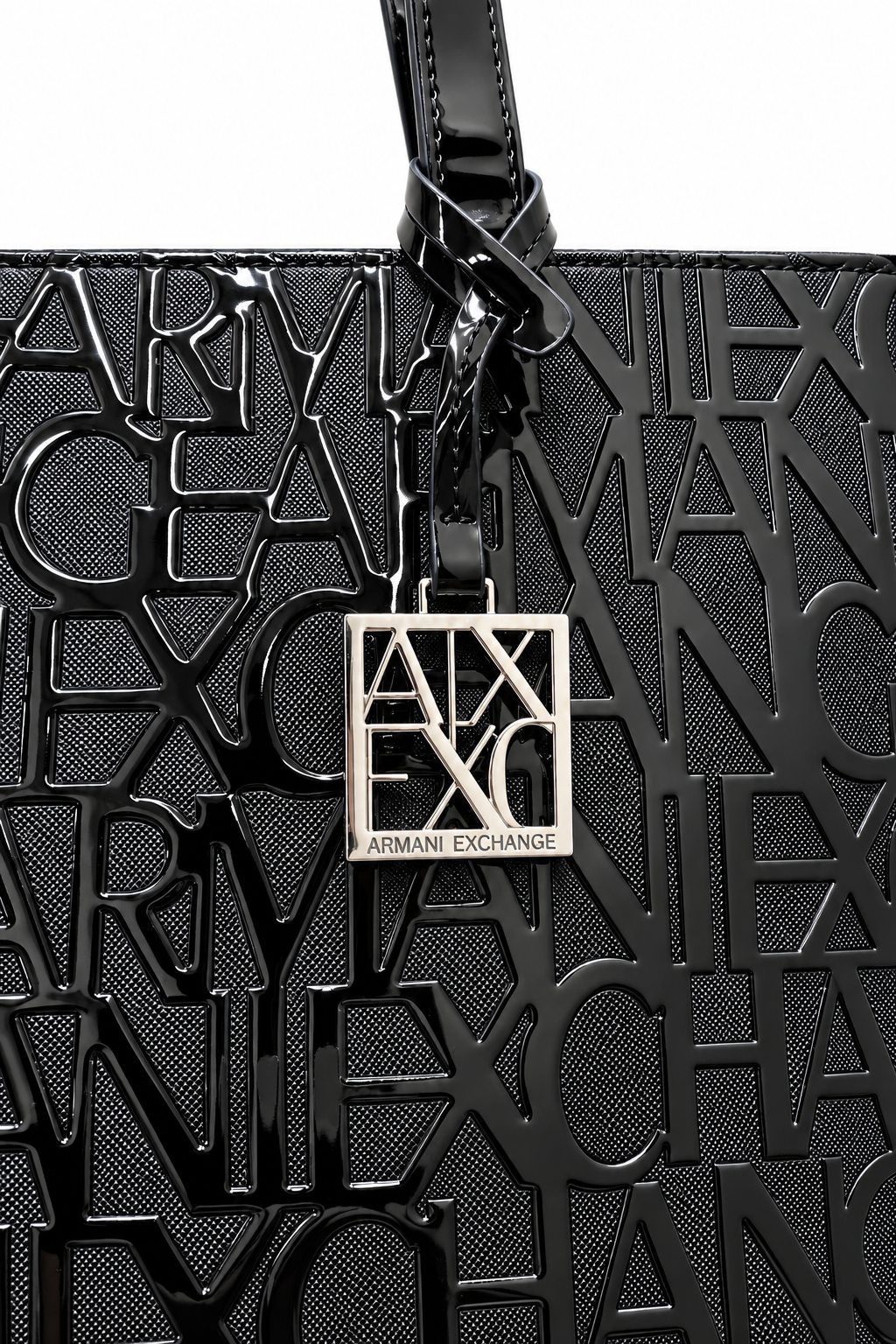 Armani Exchange Liz Patent M Tote Bag