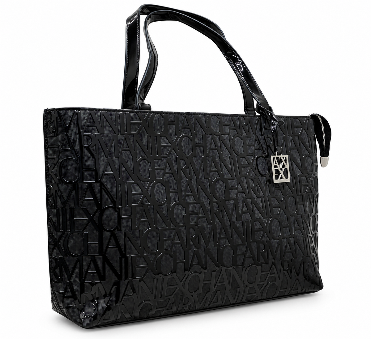 Armani Exchange Liz Patent M Tote Bag