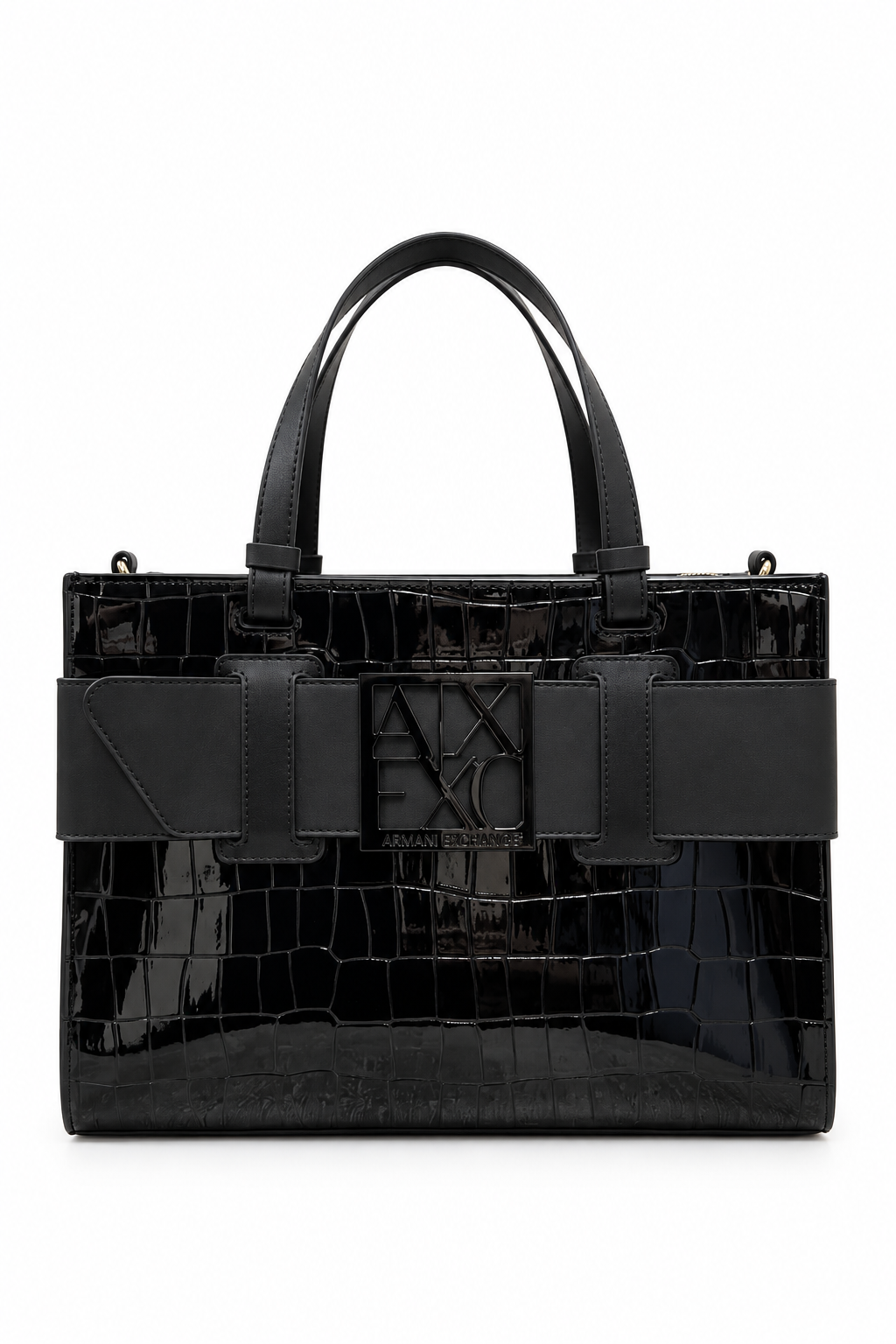Armani Exchange Susy Croco Tote Bag