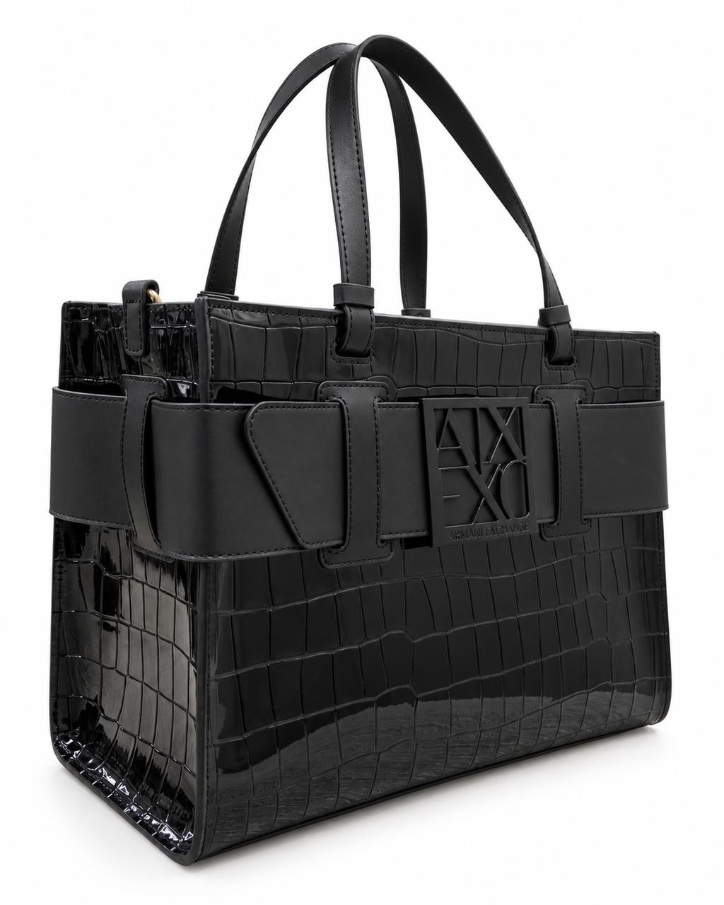 Armani Exchange Susy Croco Tote Bag