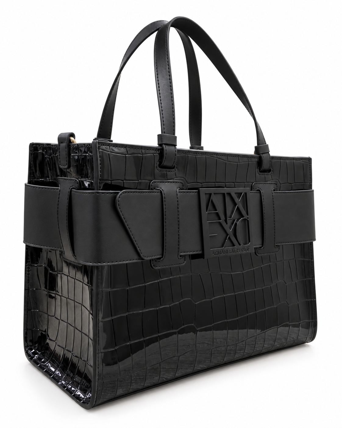 Armani Exchange Susy Croco Tote Bag