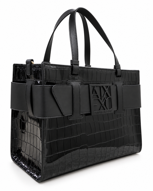 Armani Exchange Susy Croco Tote Bag