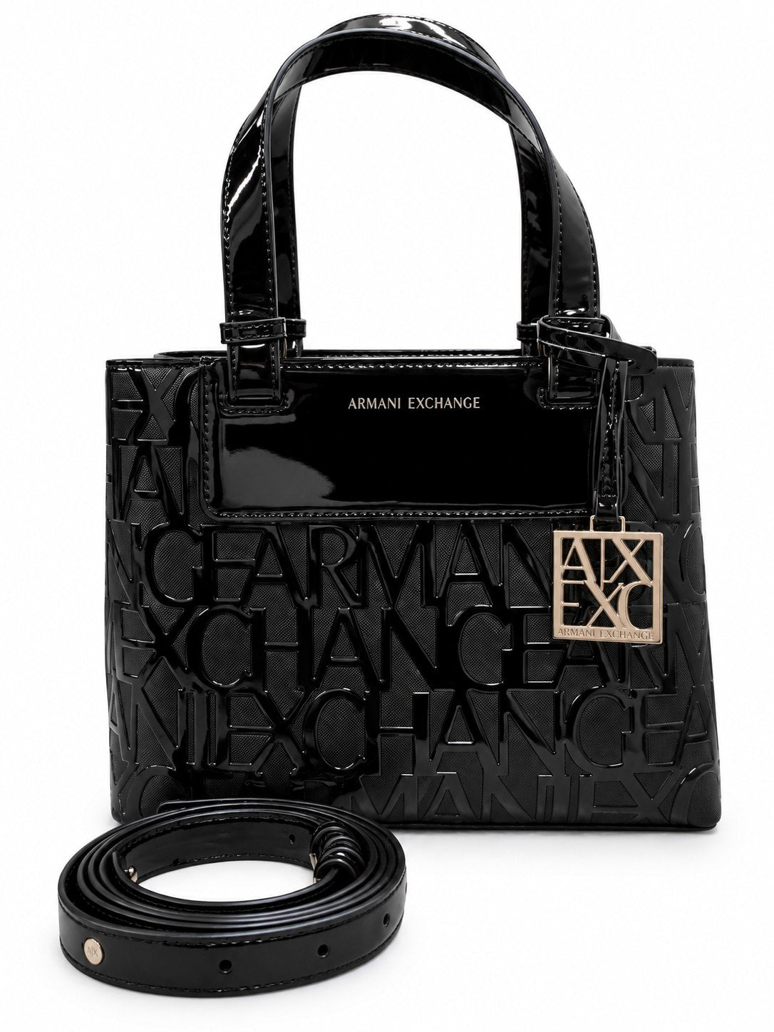 Armani Exchange Liz Patent M Tote Bag