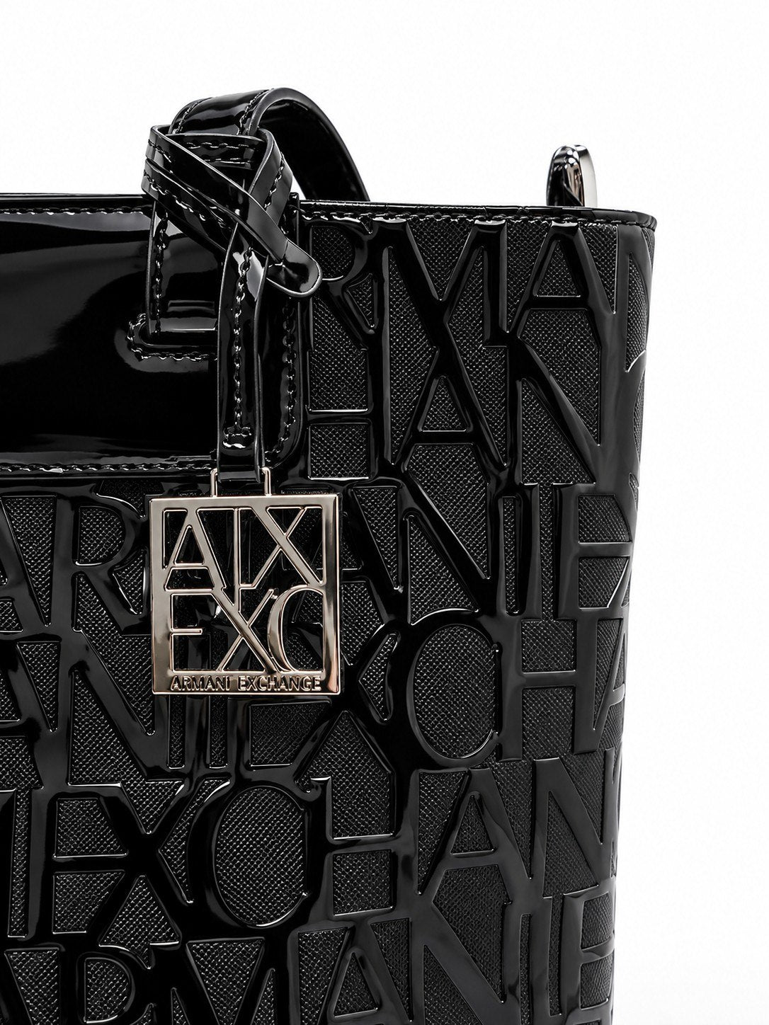 Armani Exchange Liz Patent M Tote Bag