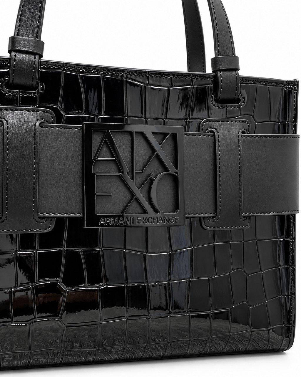Armani Exchange Susy Croco Tote Bag