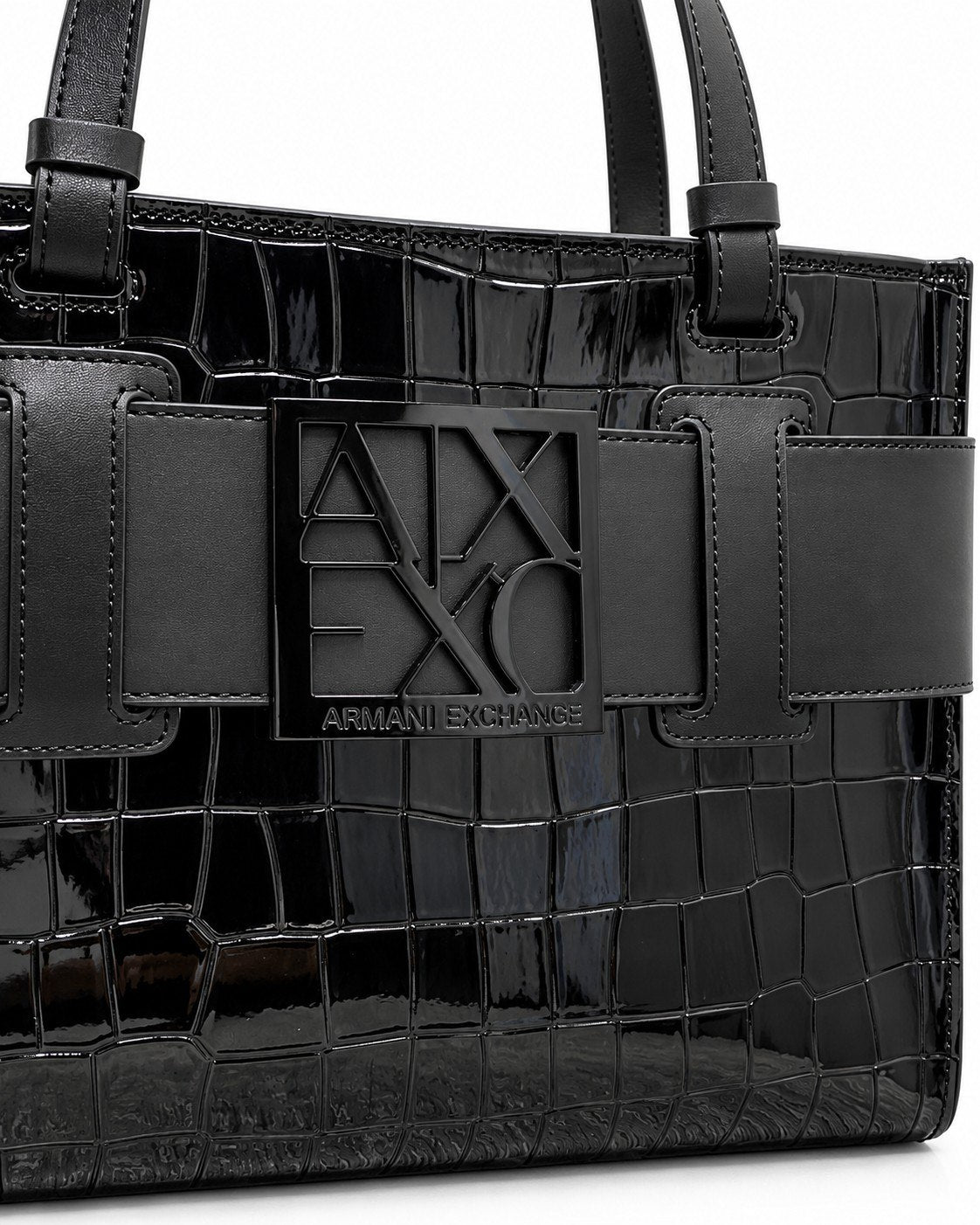 Armani Exchange Susy Croco Tote Bag