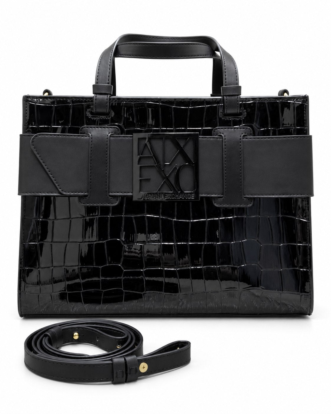 Armani Exchange Susy Croco Tote Bag