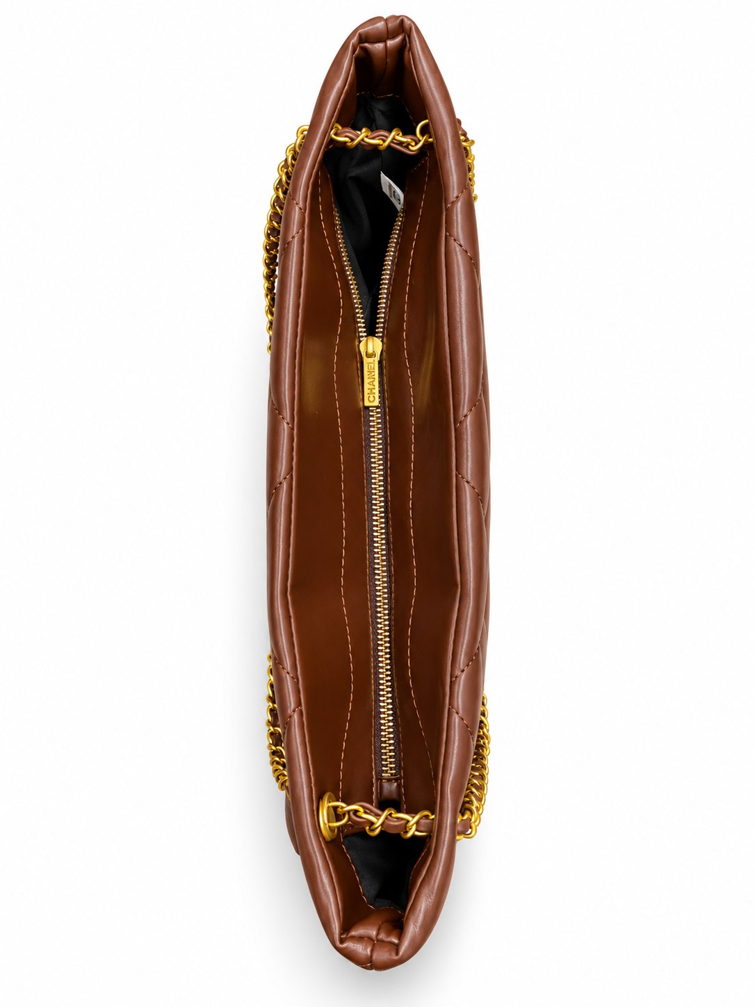 CHANEL Quilted Shoulder Bag with Dual Front Pockets and Gold-Tone Chain