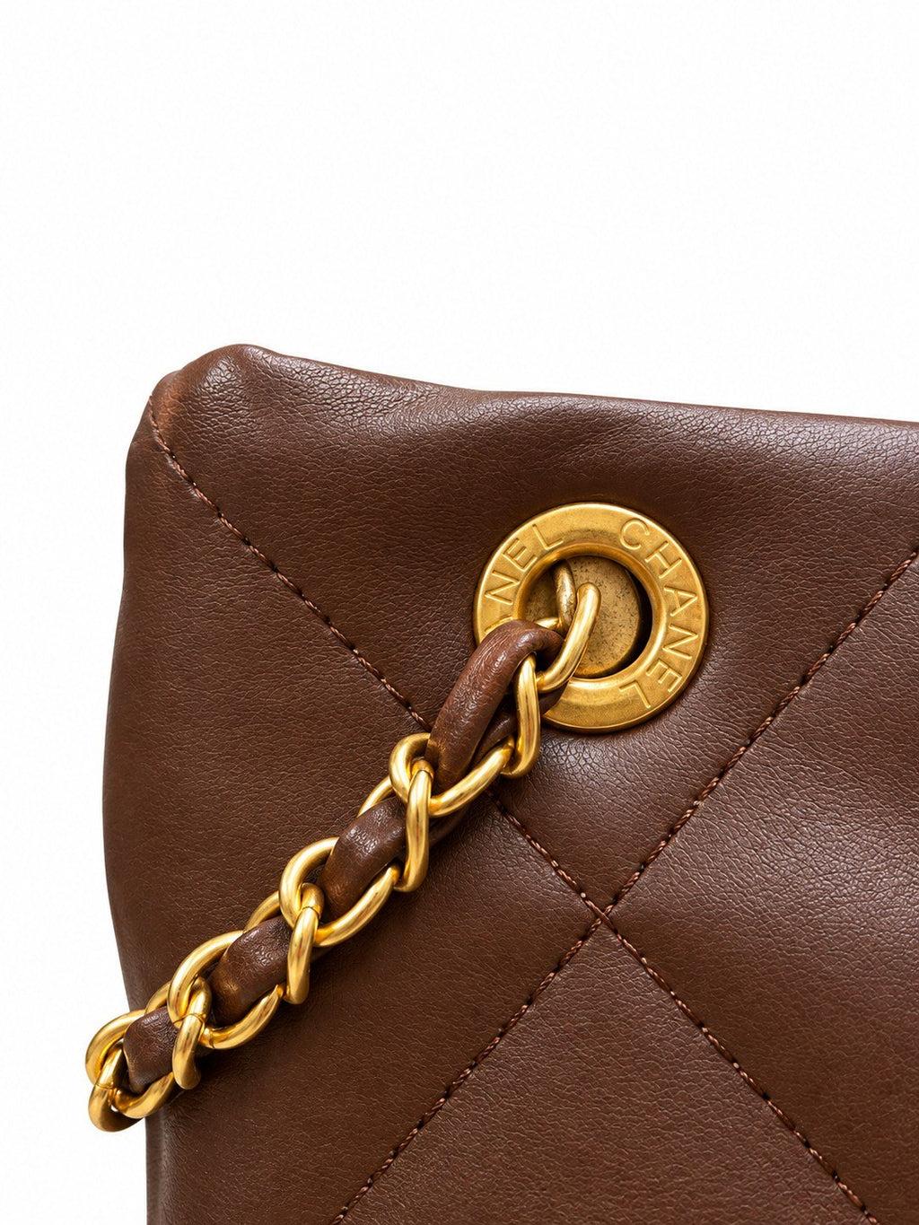 CHANEL Quilted Shoulder Bag with Dual Front Pockets and Gold-Tone Chain