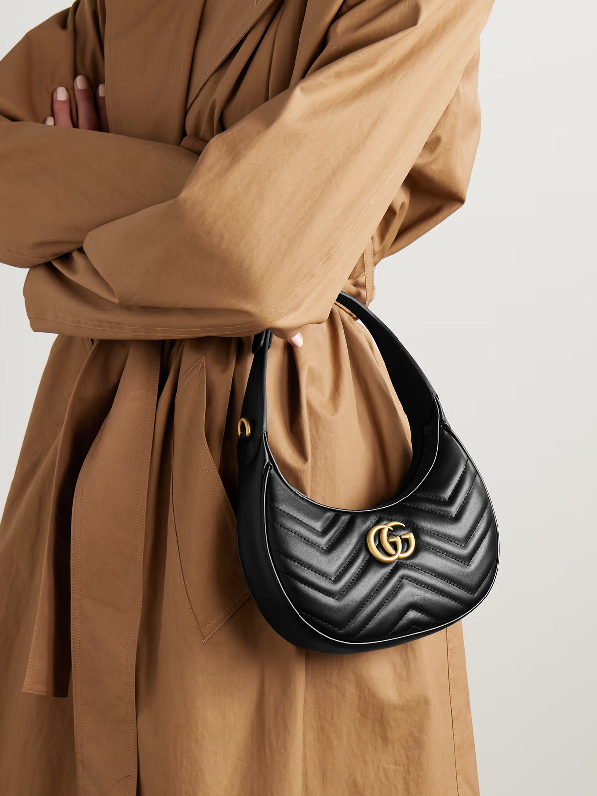 Gucci GG Marmont Half Moon Shaped Bag
